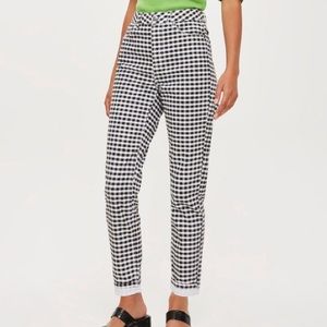 TOPSHOP Moto Gingham Mom Jeans SIZE 25